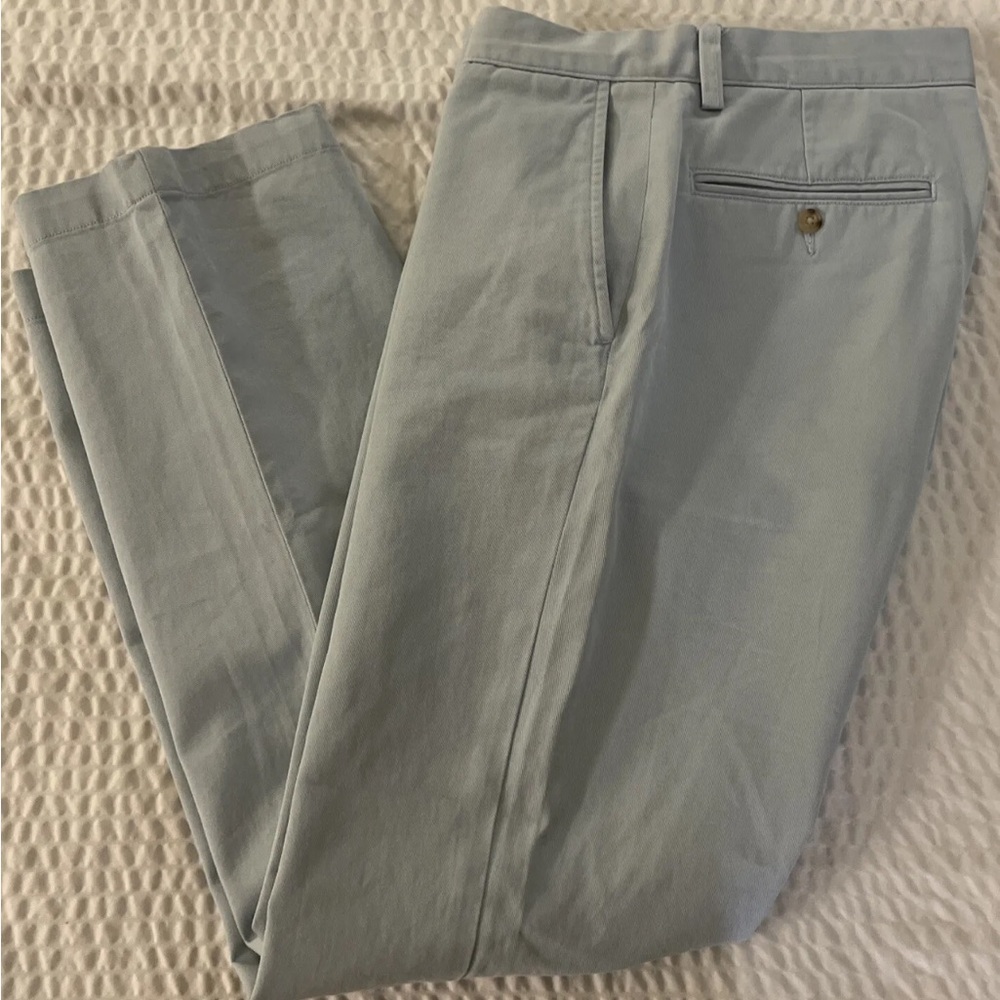 POLO RALPH LAUREN Classic Fit Flat Front Chino Pant In Light Blue Size 31